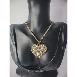 Vintage Juicy Couture Perfume Pendant Bijou Perfume Used Gold Tone Heart Necklac